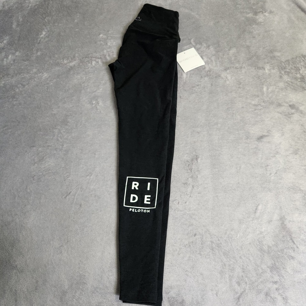 Beyond Yoga Peloton RIDE High Waisted Leggings Women's M Black New USA Soft